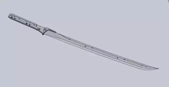 Metal Gear Rising Raiden High Frequency Blade Model 3D print model