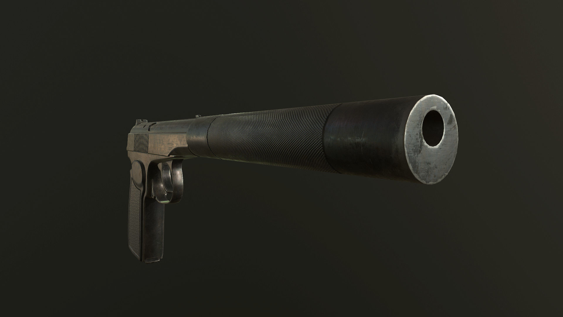 Pistol Makarov Low-poly 3D model_4