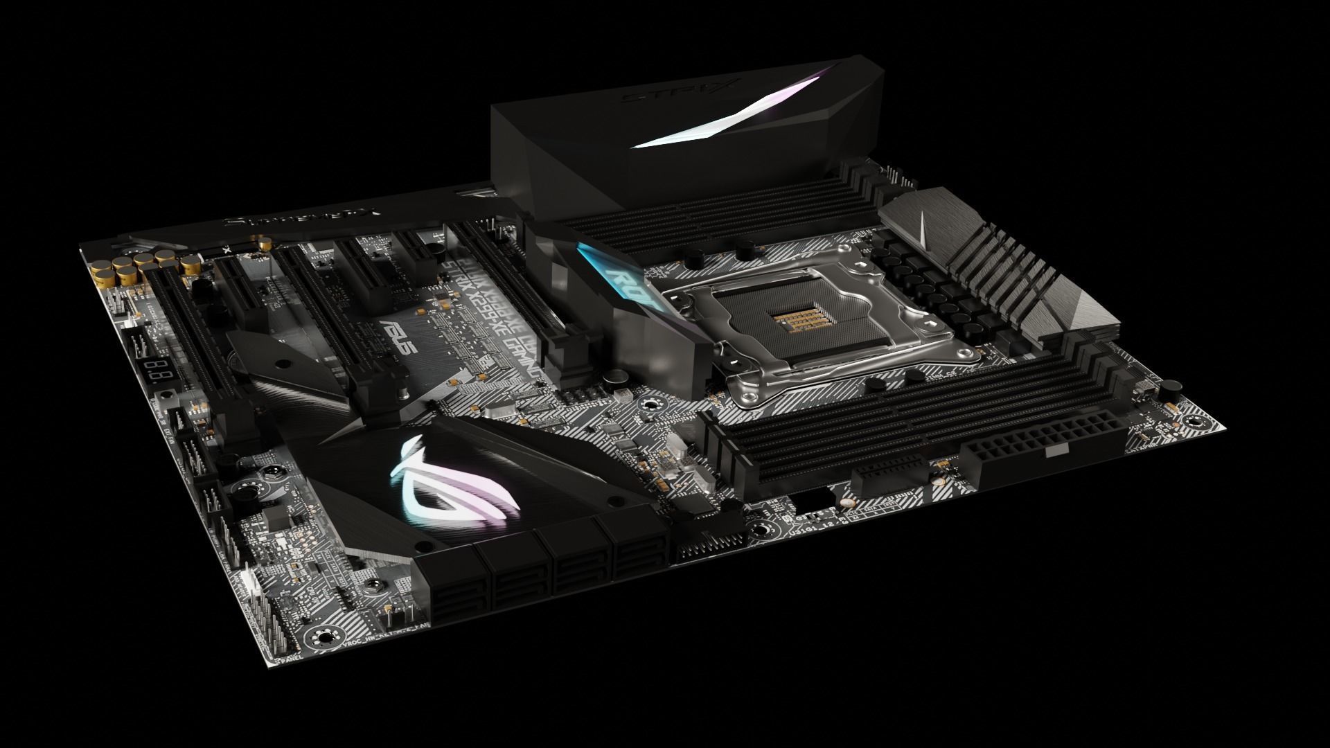 Gaming Motherboard - High Poly and Detailed 3D model_1