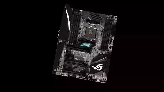 Gaming Motherboard - High Poly and Detailed 3D model