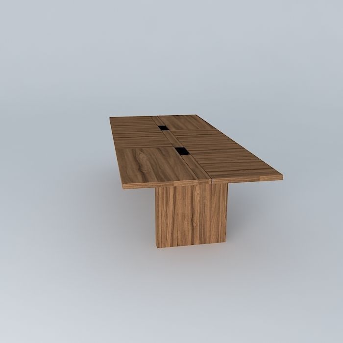 Brown table Free 3D model_2