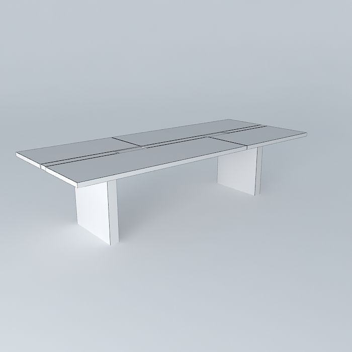 Brown table Free 3D model_3