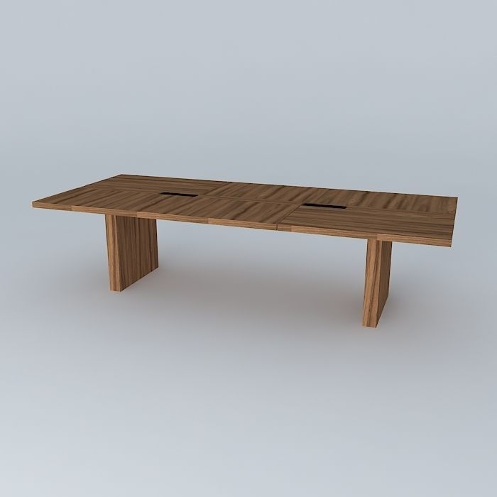 Brown table Free 3D model_1