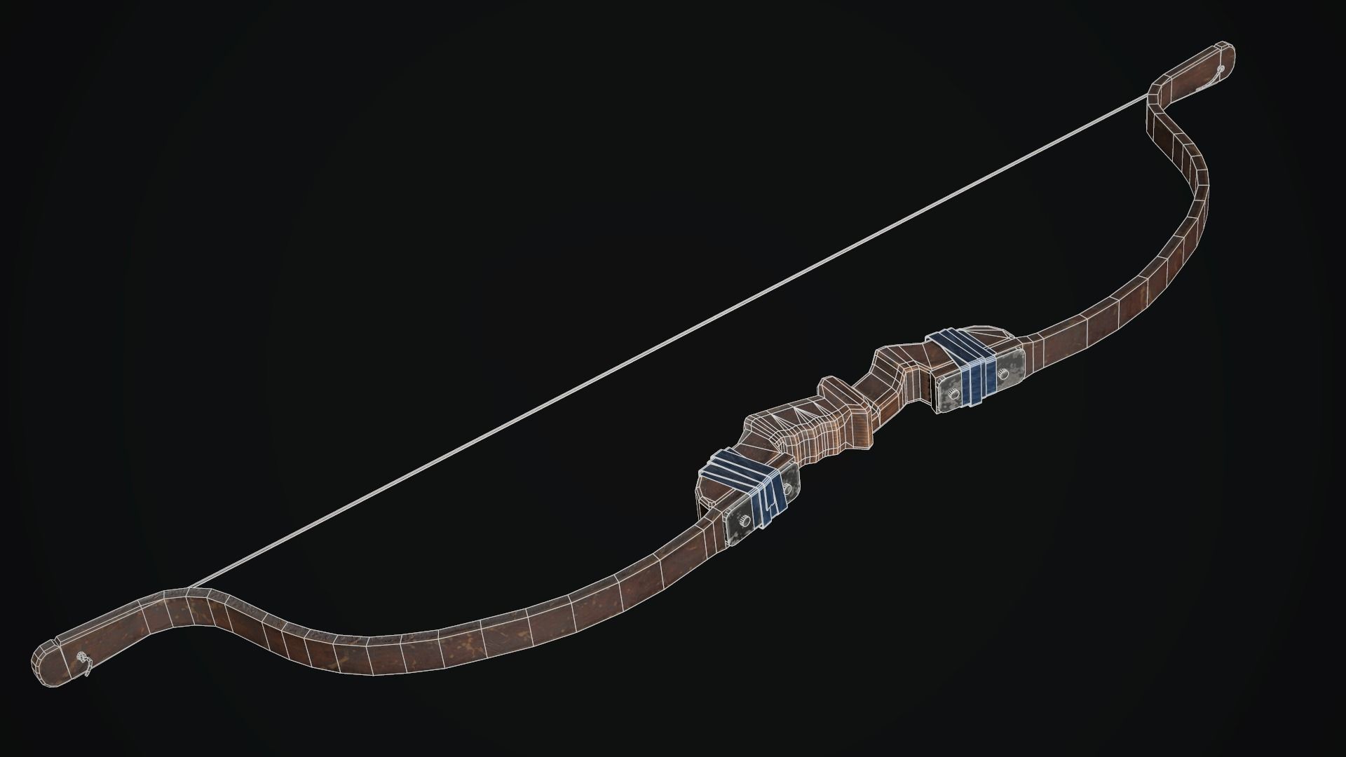Composite bow Low-poly 3D model_5