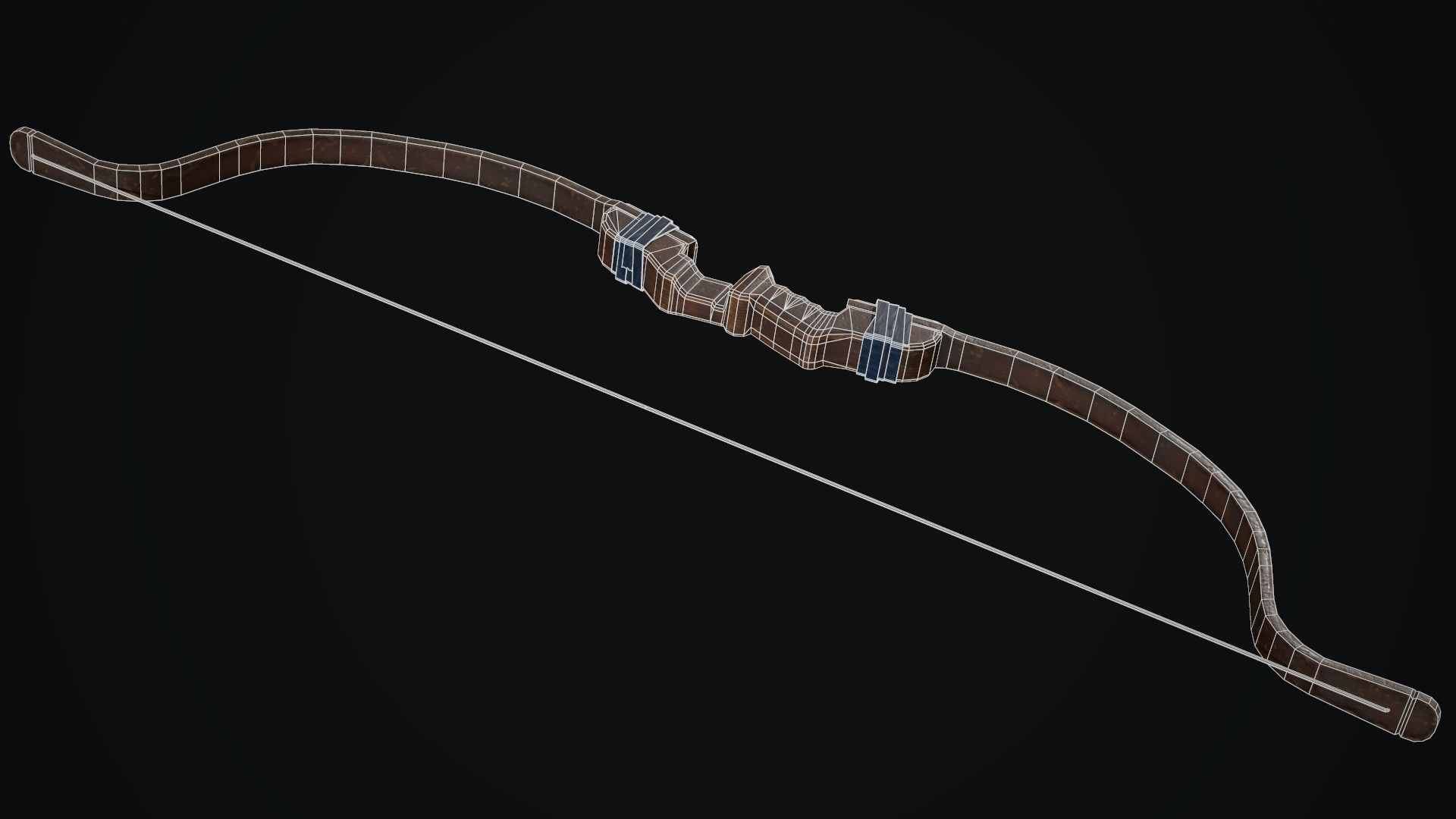 Composite bow Low-poly 3D model_6