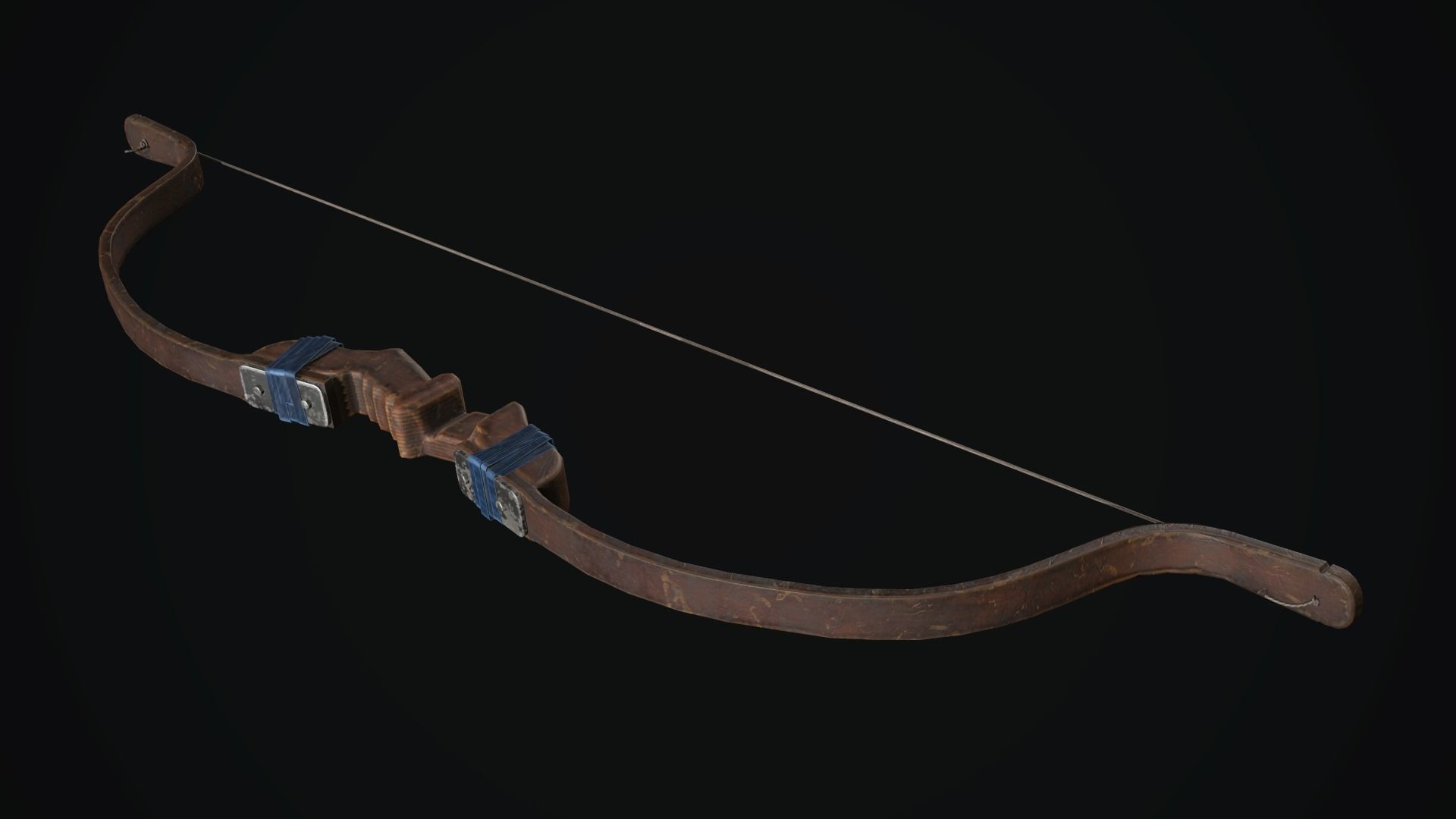 Composite bow Low-poly 3D model_4