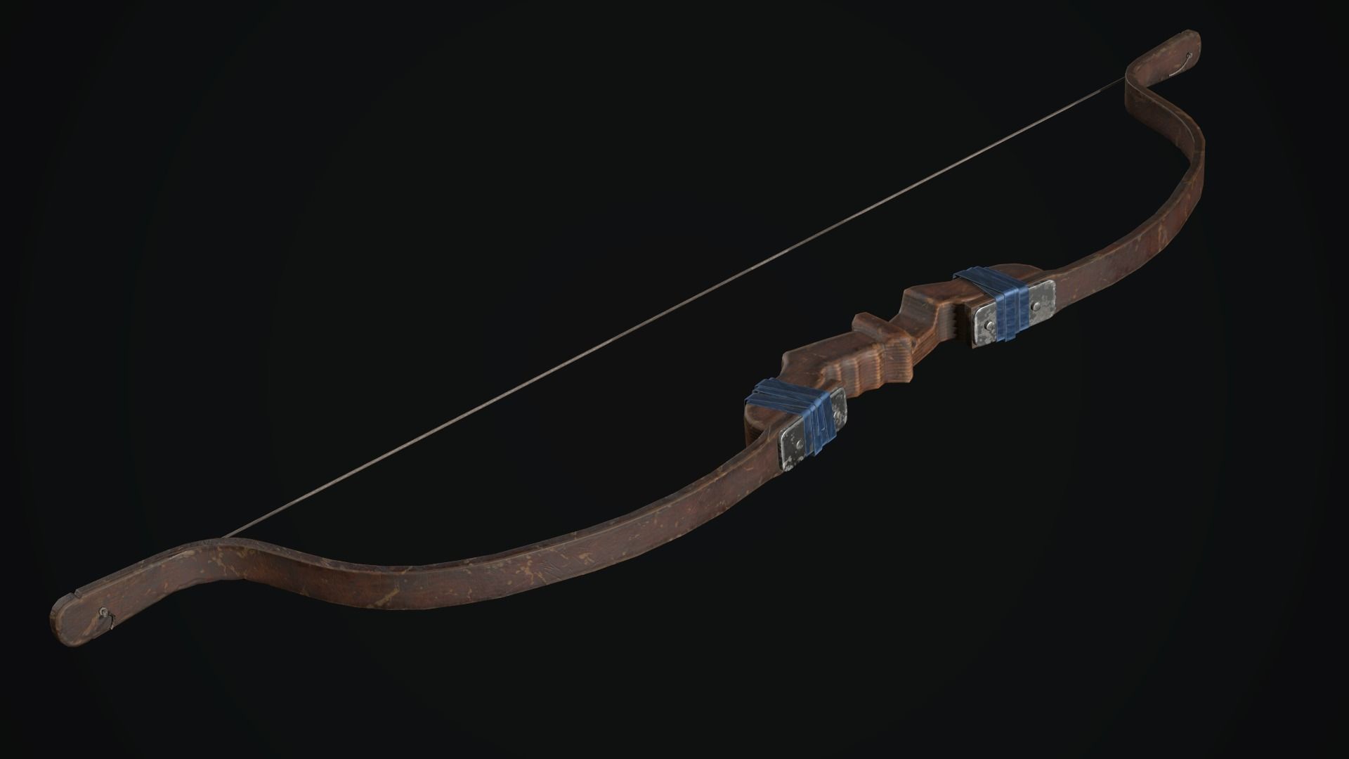 Composite bow Low-poly 3D model_3