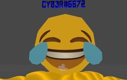 Laughing Emoji Face Low Poly Low-poly 3D model_2