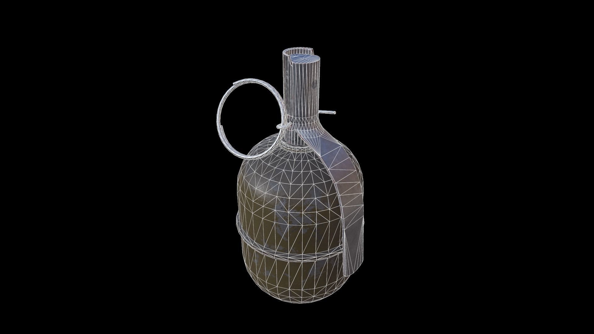GDR-5 empty grenade Low-poly 3D model_2