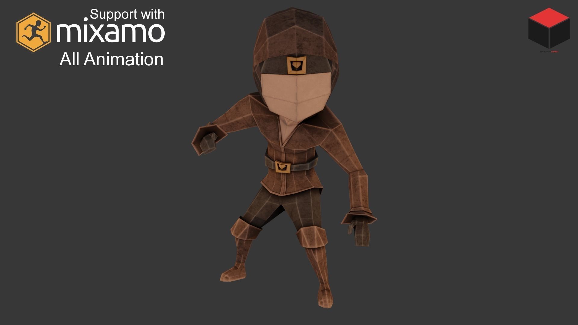Wizard Character Low-poly 3D model_2
