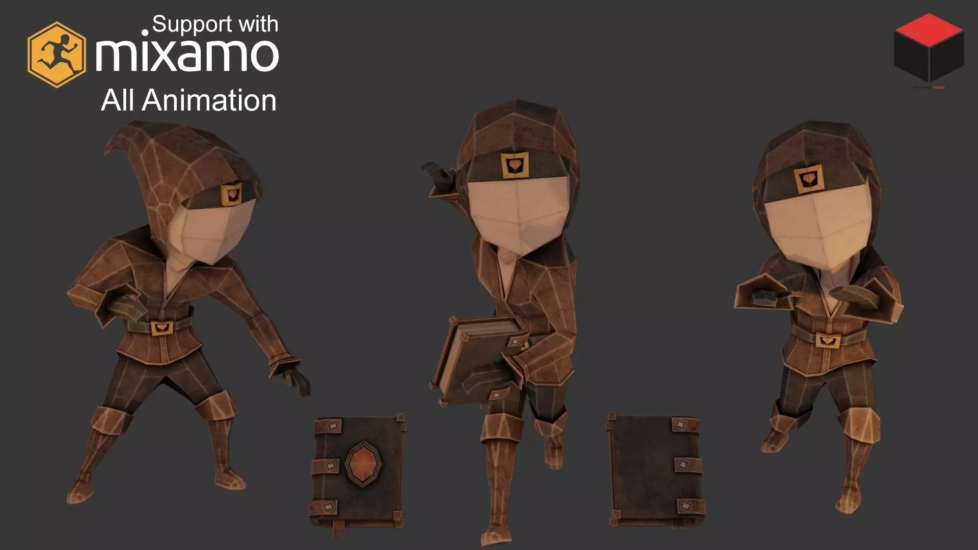 Wizard Character Low-poly 3D model_0