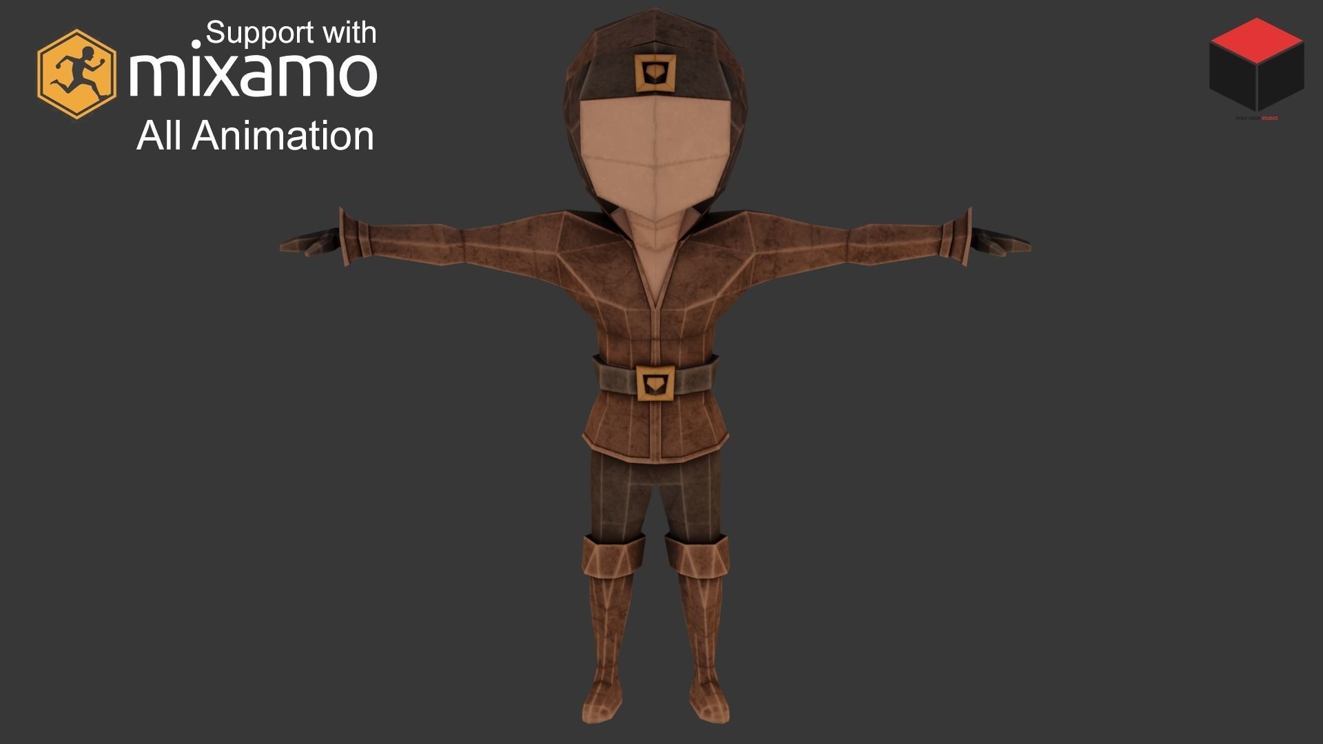 Wizard Character Low-poly 3D model_3