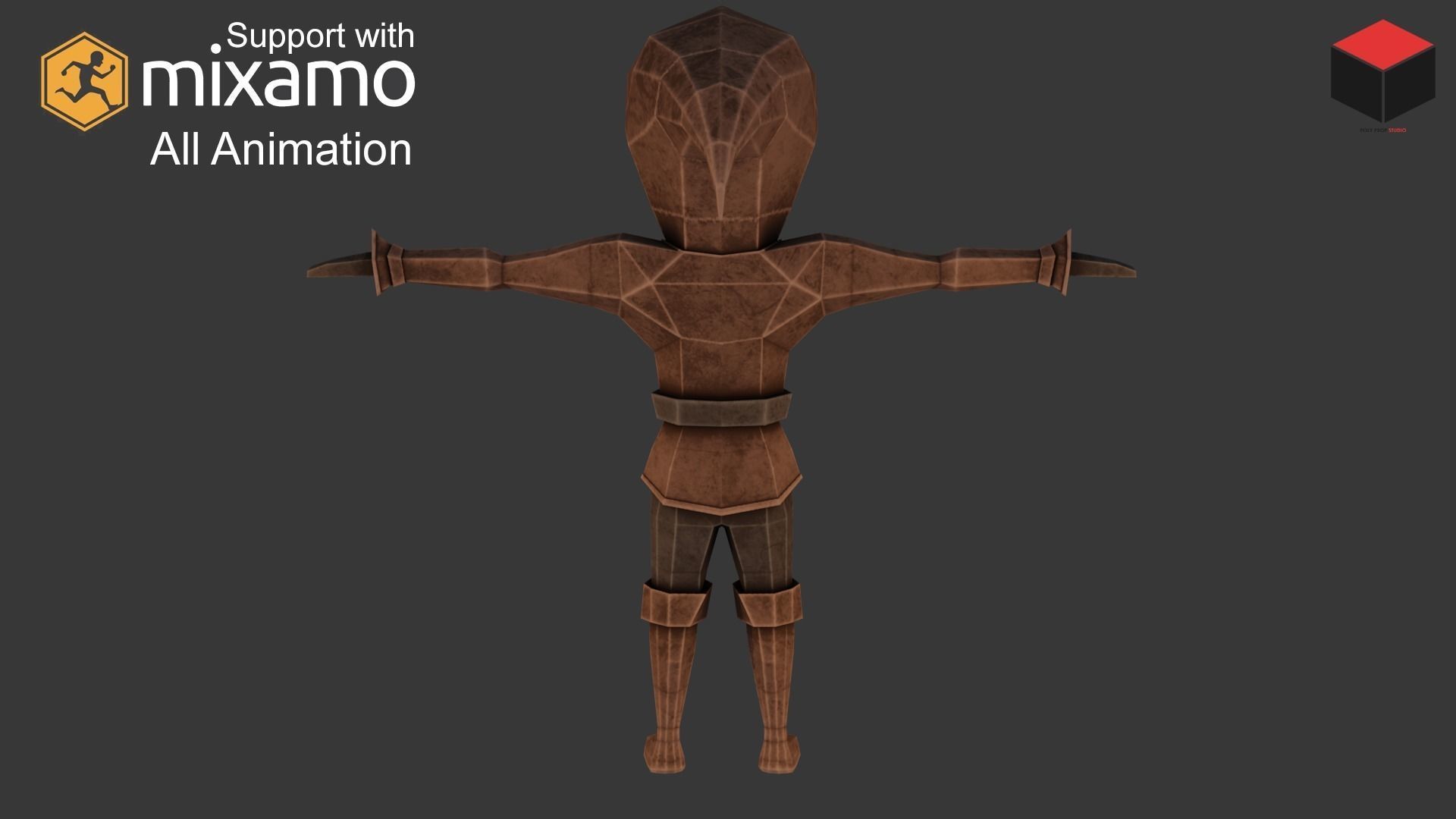 Wizard Character Low-poly 3D model_5