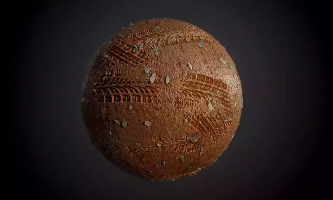 Mud Stones Wet Dirt Tire Track Seamless PBR Texture