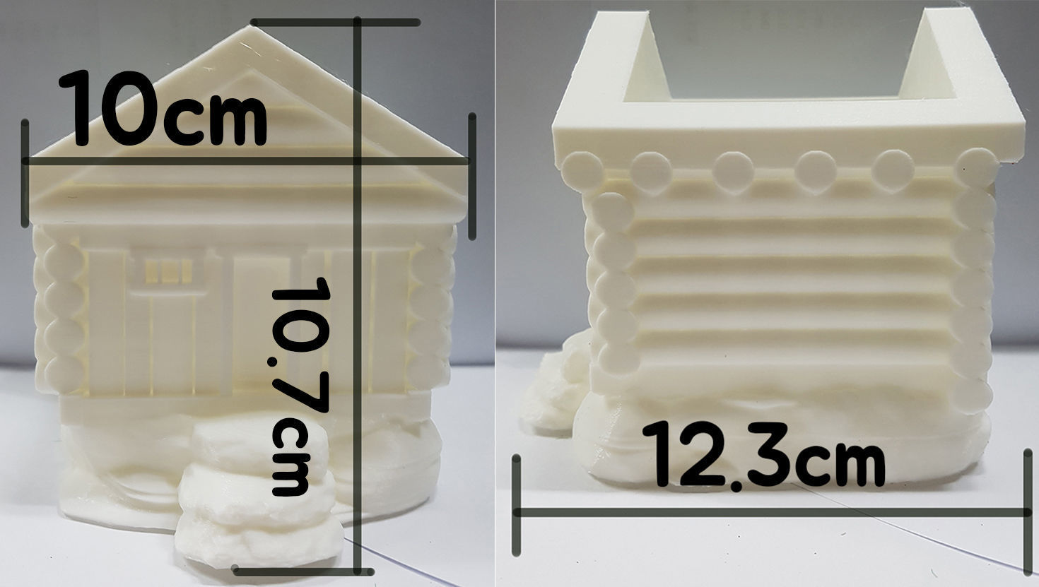 North European house flowerpot 3D print model_2
