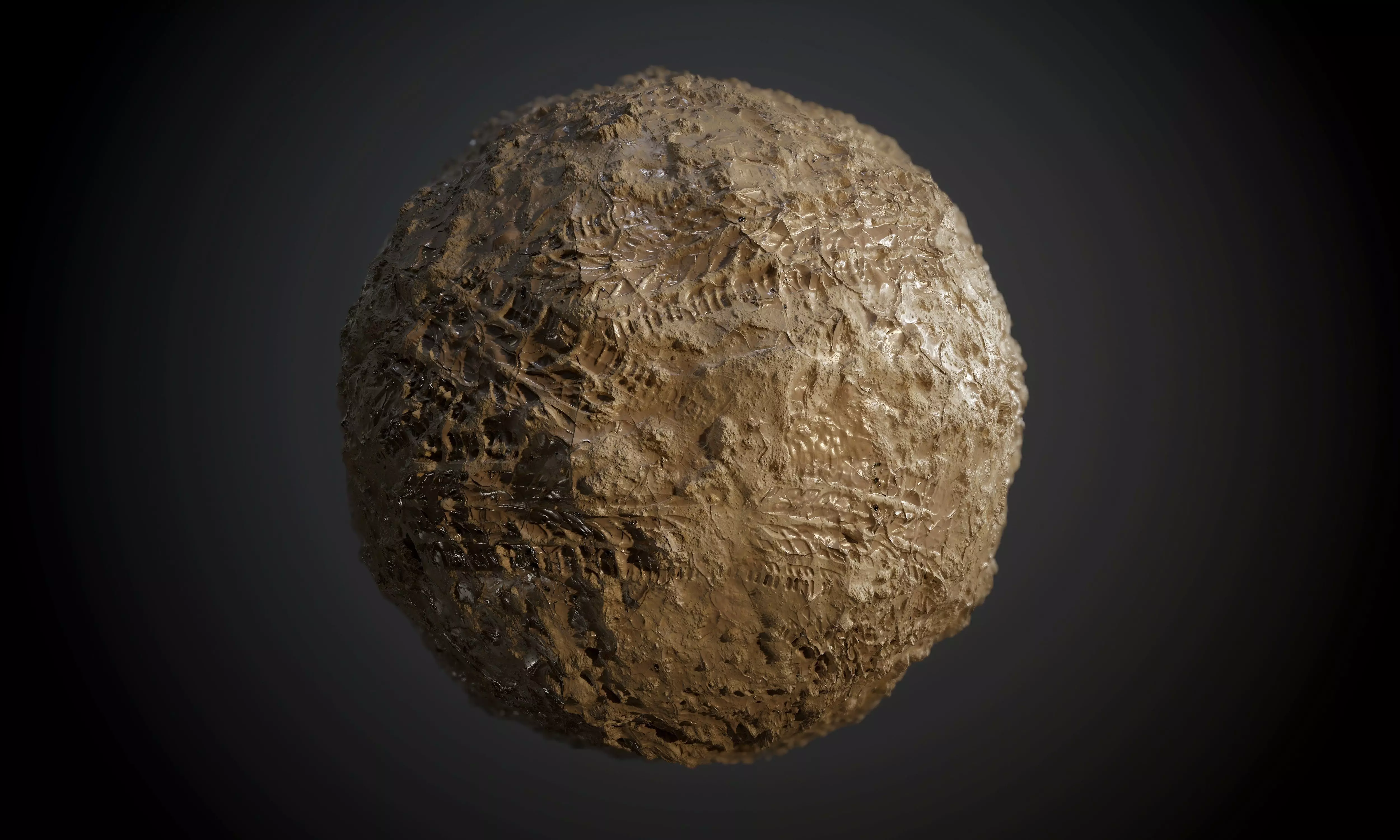 Ground Dirt Mud Soil Grass Tire Track Seamless PBR Texture Texture