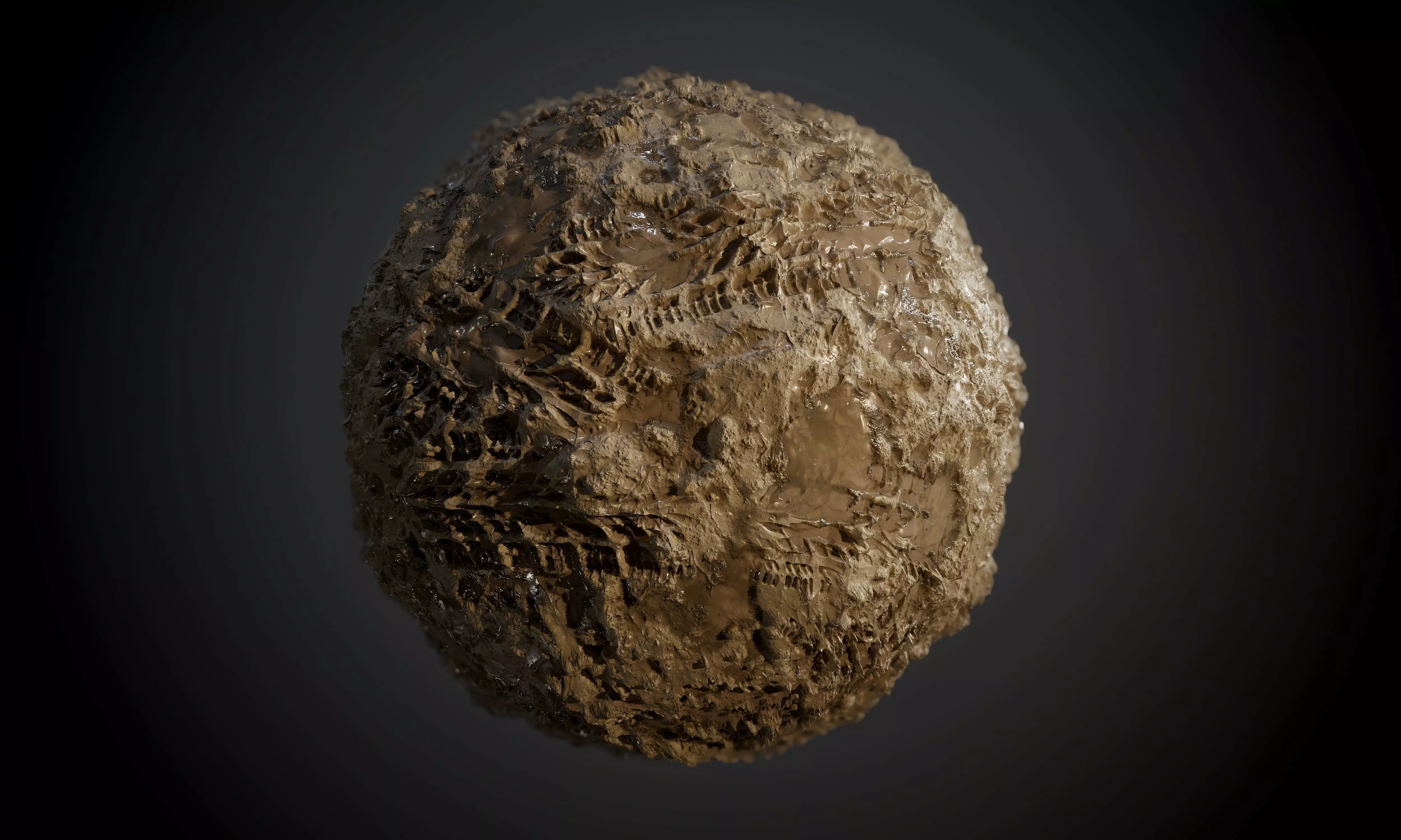 Ground Dirt Mud Soil Grass Tire Track Seamless PBR Texture Texture