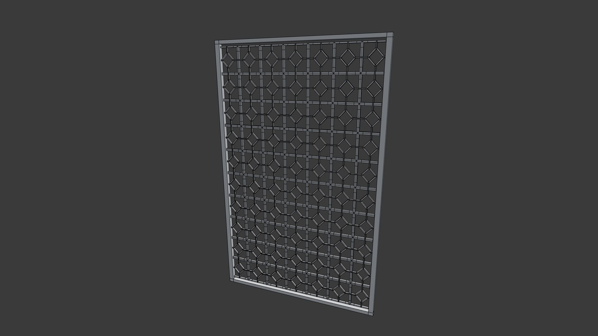 Master Bedroom Room Divider Low-poly 3D model_3