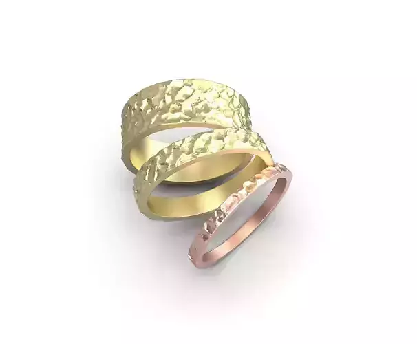 190409 R Ring with rude relief