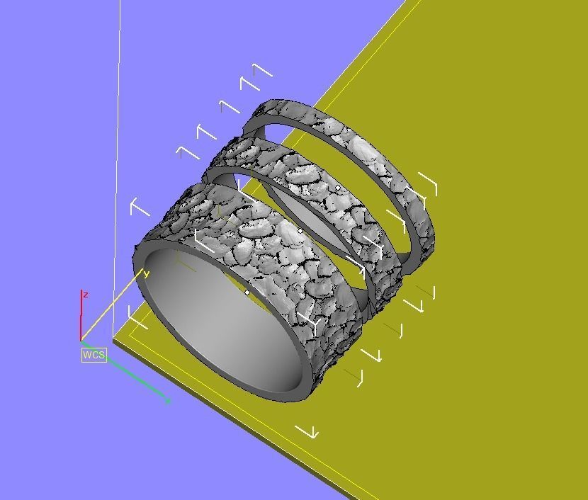 190409 R Ring with rude relief 3D print model_8