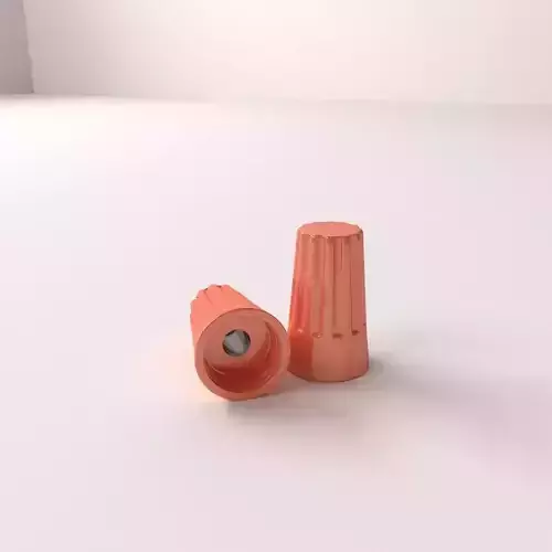 Wirenut two orange plastic plugs