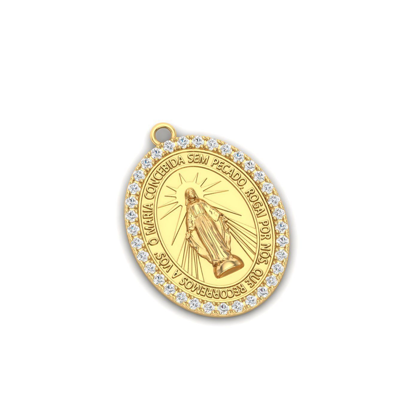 MARY PENDANT  3D print model_6
