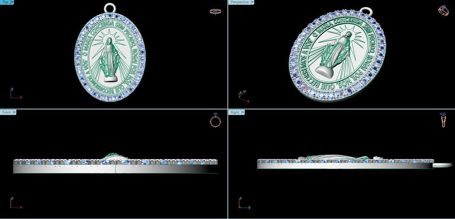 MARY PENDANT  3D print model_1