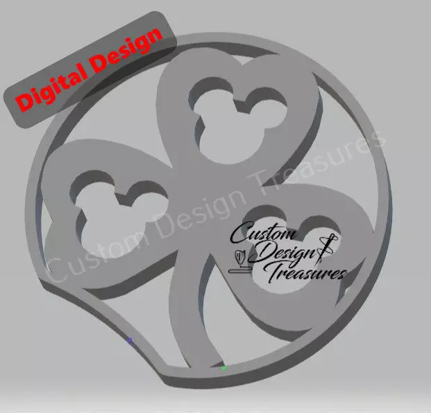 Disney Inspired Mouse Ears - Shamrock Mouse 3D print model 3D print model_0