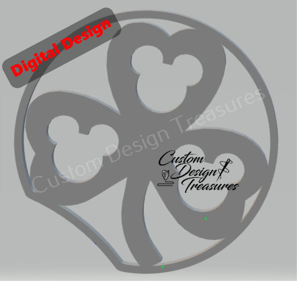 Disney Inspired Mouse Ears - Shamrock Mouse 3D print model 3D print model_1