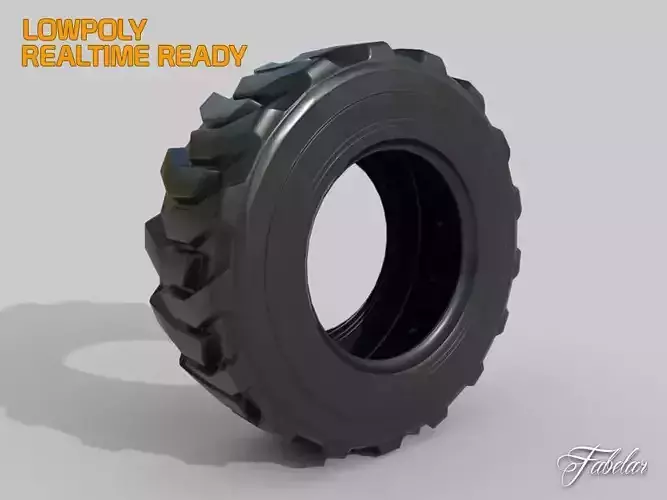 Loader tyre Low-poly 3D model