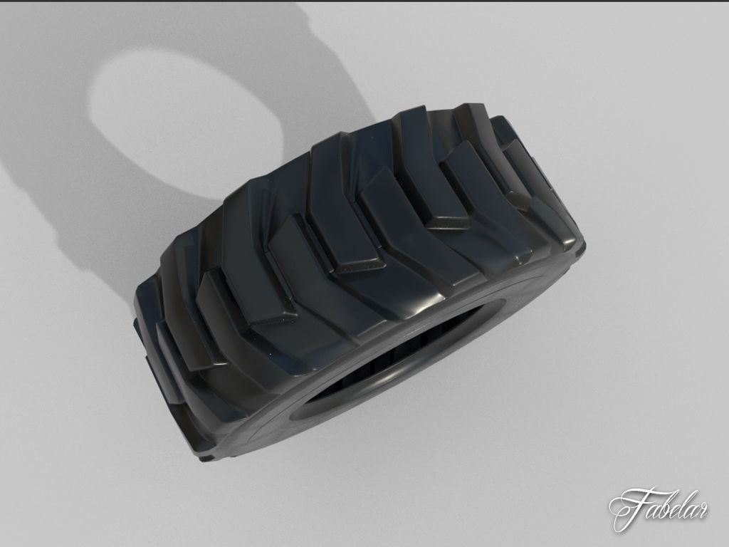 Loader tyre collection Low-poly 3D model_8