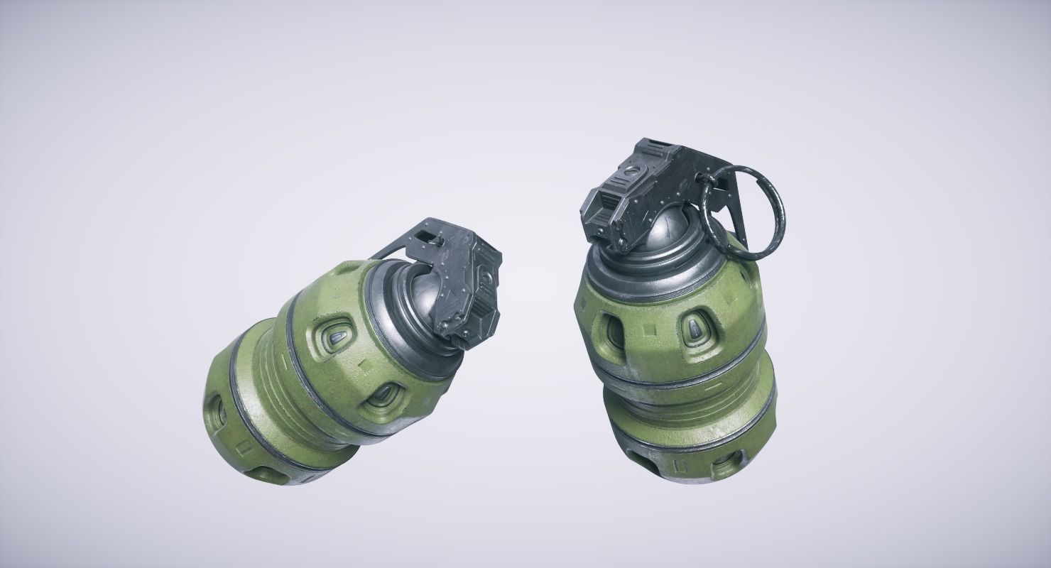 Sci Fi Grenade 3D model_5