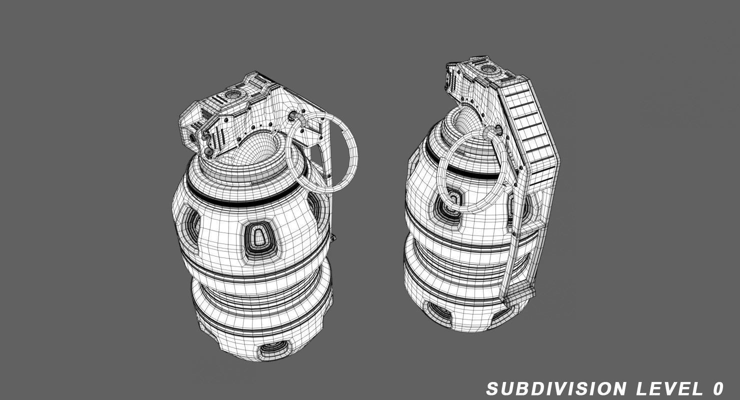Sci Fi Grenade 3D model_7