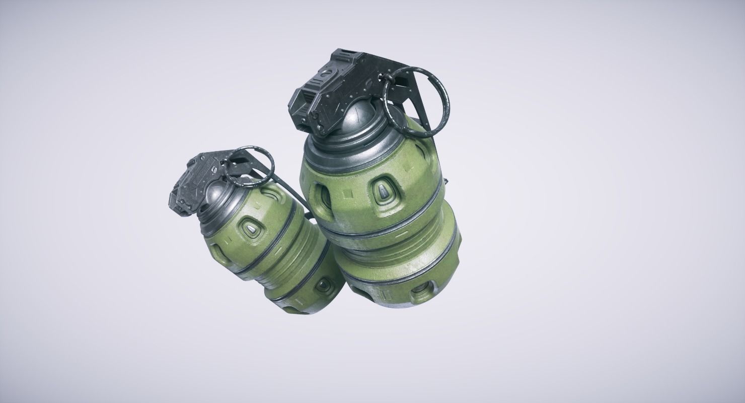 Sci Fi Grenade 3D model_6