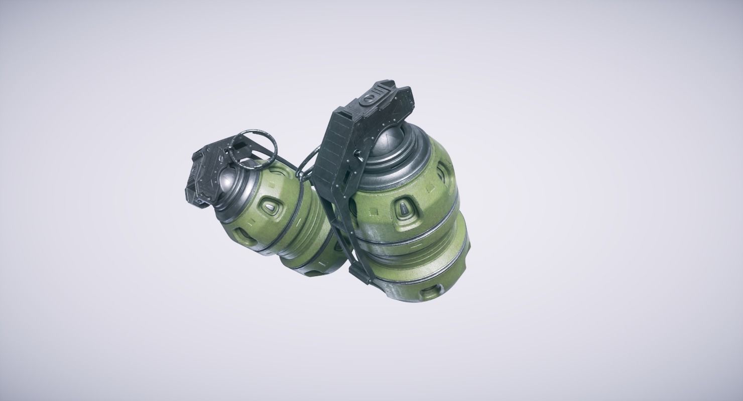 Sci Fi Grenade 3D model_2