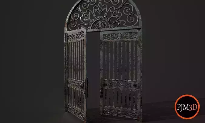 Old Gate-Version 001 Low-poly 3D model