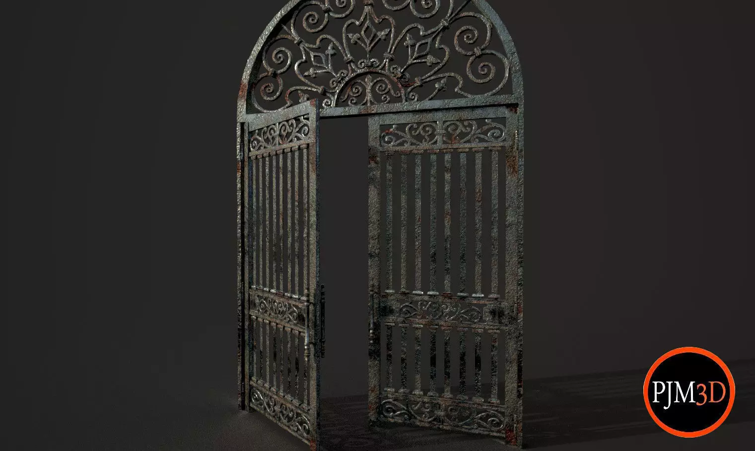 Old Gate-Version 001 Low-poly 3D model_0