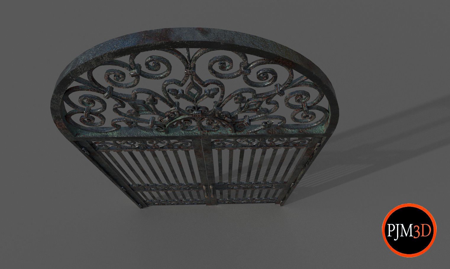 Old Gate-Version 001 Low-poly 3D model_5