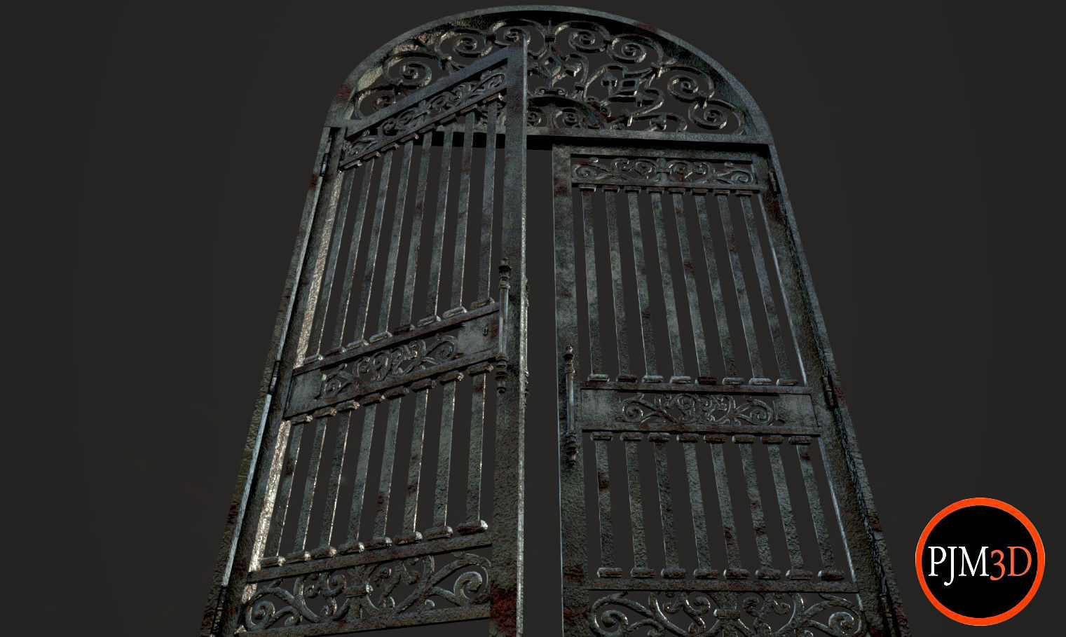 Old Gate-Version 001 Low-poly 3D model_1