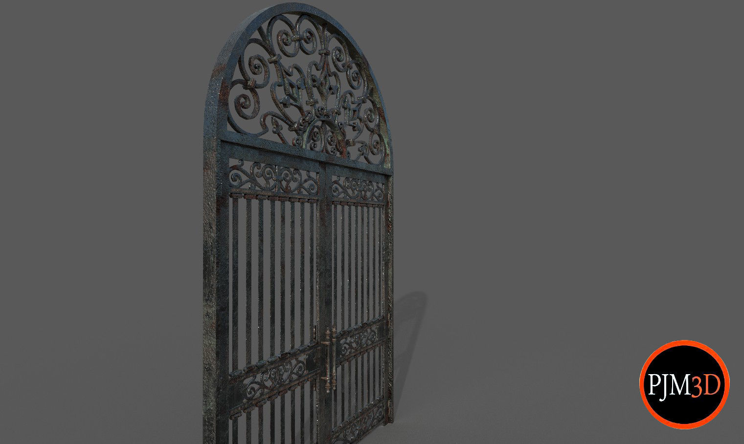 Old Gate-Version 001 Low-poly 3D model_7