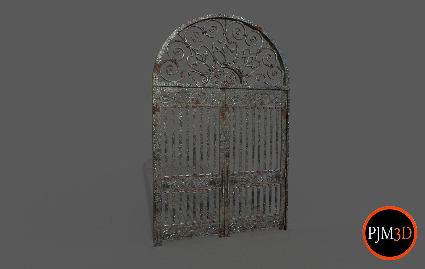 Old Gate-Version 001 Low-poly 3D model_10