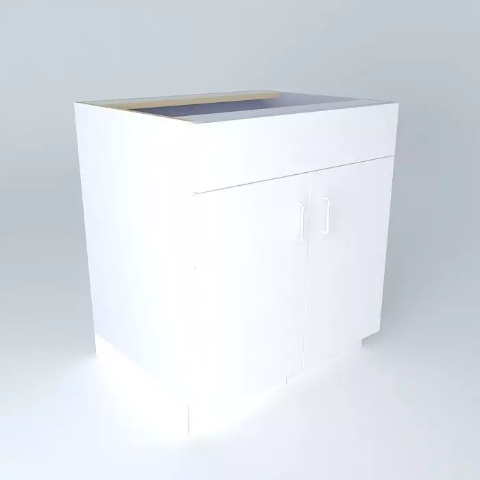S2D1FDHC cabinet with wooden top Free 3D model_0