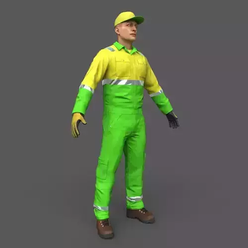 Street Cleaner Low-poly 3D model