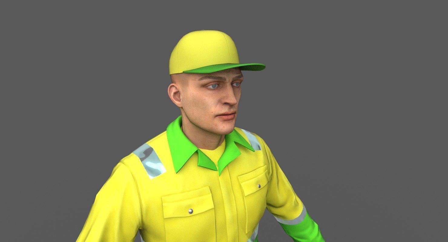 Street Cleaner Low-poly 3D model_11