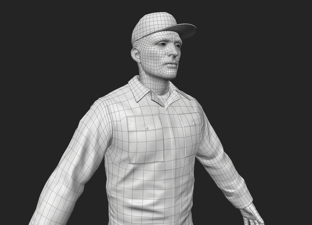 Street Cleaner Low-poly 3D model_13