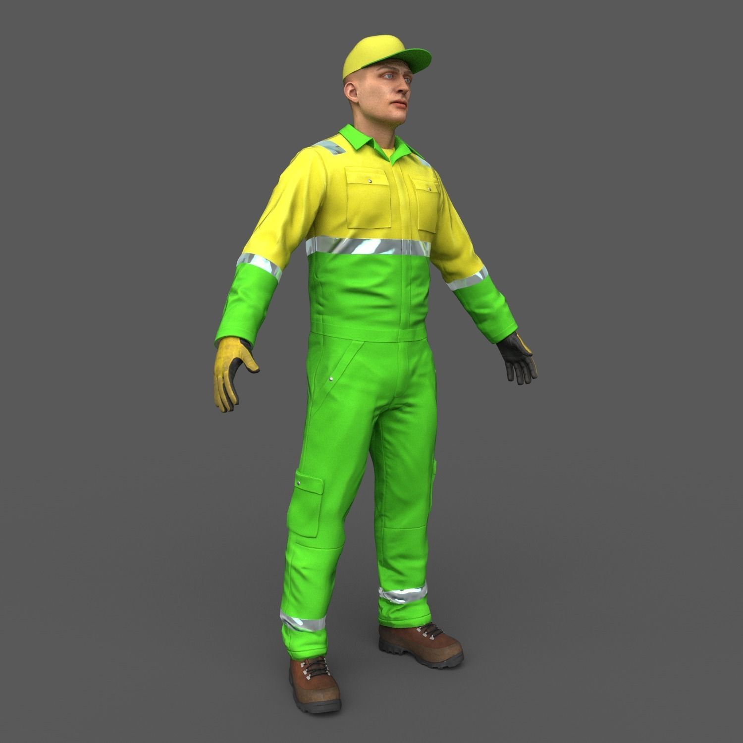 Street Cleaner Low-poly 3D model_2