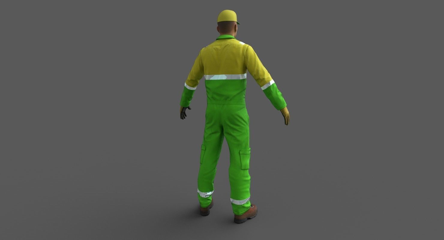 Street Cleaner Low-poly 3D model_9