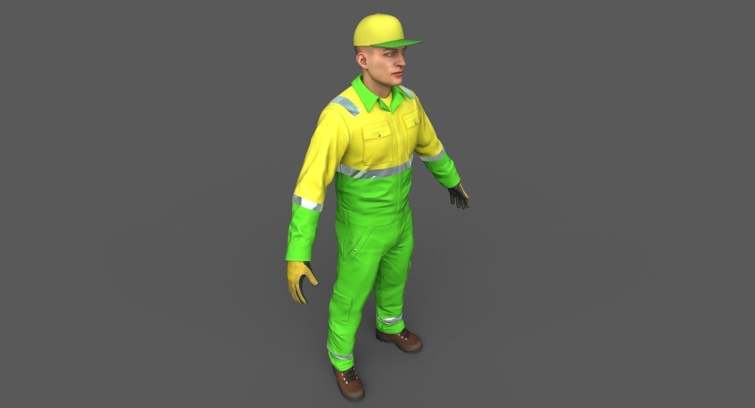 Street Cleaner Low-poly 3D model_7