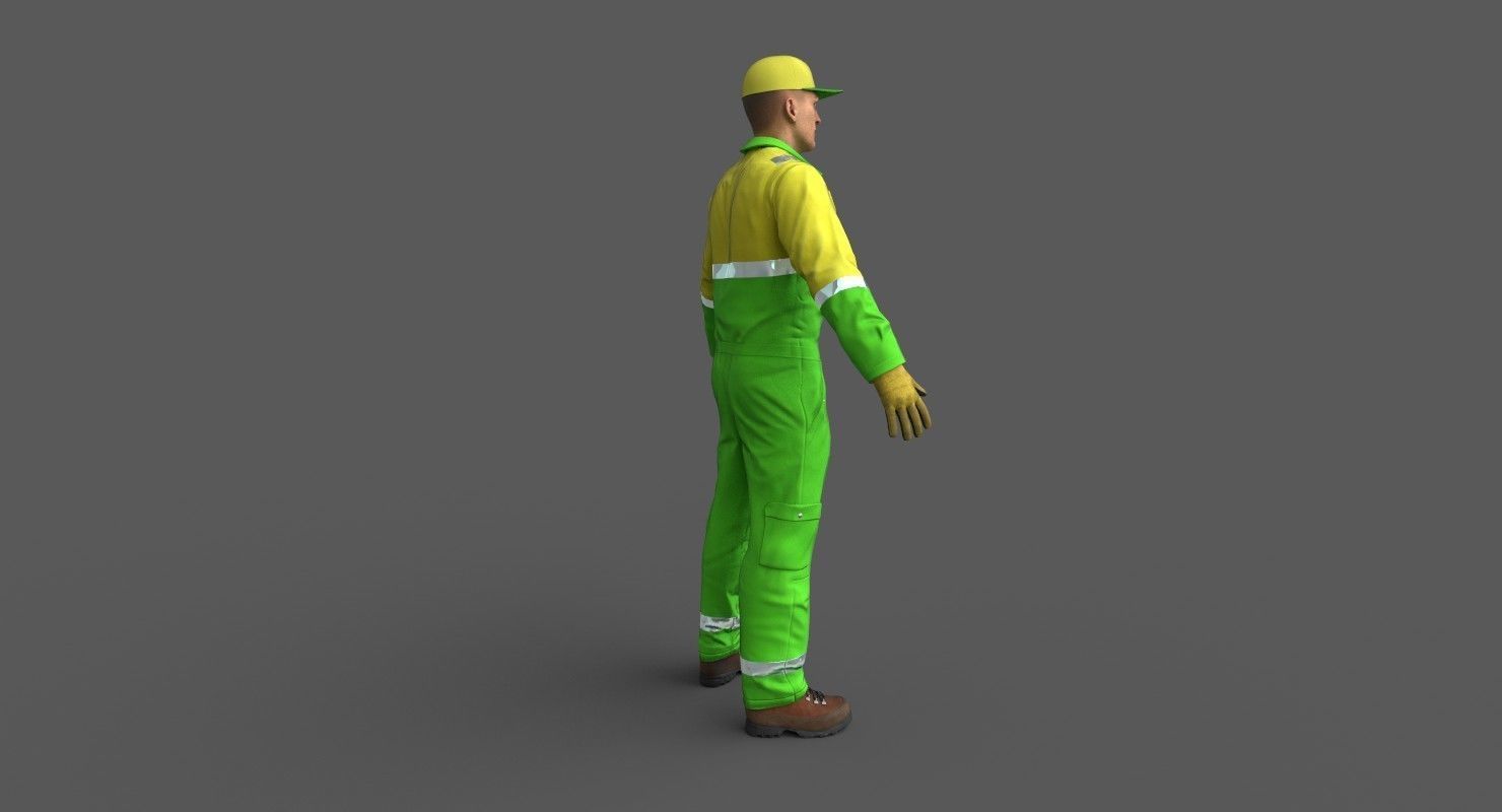 Street Cleaner Low-poly 3D model_8