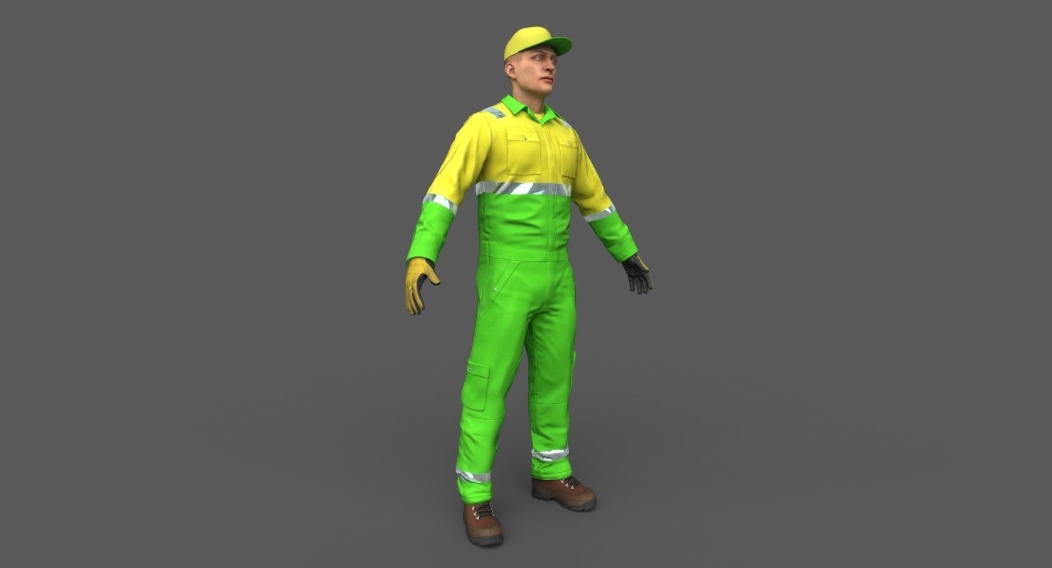 Street Cleaner Low-poly 3D model_5